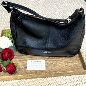 Minimalist Calvin Klein Black Leather Bag